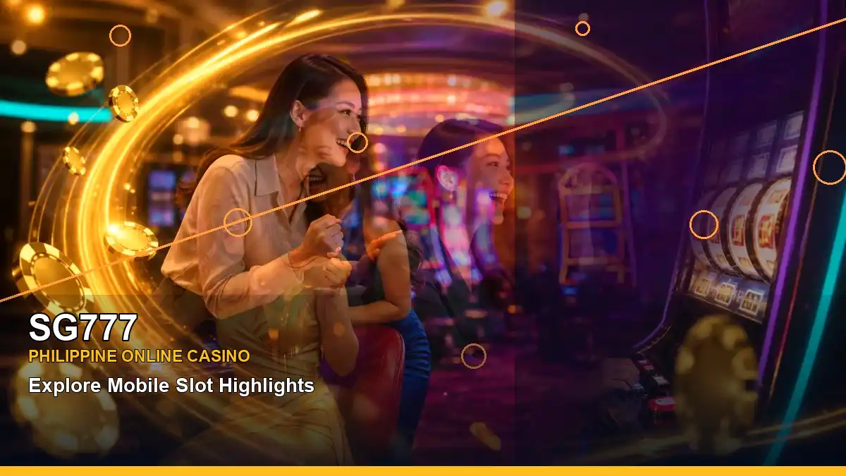 SG777 adventure online slot games featuring an adult Filipina casino host with a right-diagonal composition
