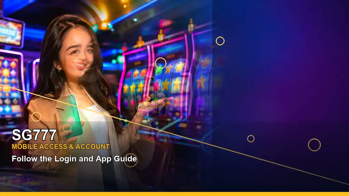 SG777 VIP casino rewards featuring an adult Filipina casino host with a left-framed composition